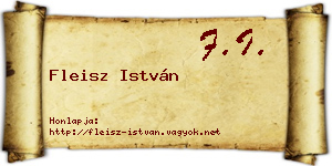 Fleisz István névjegykártya