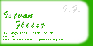 istvan fleisz business card